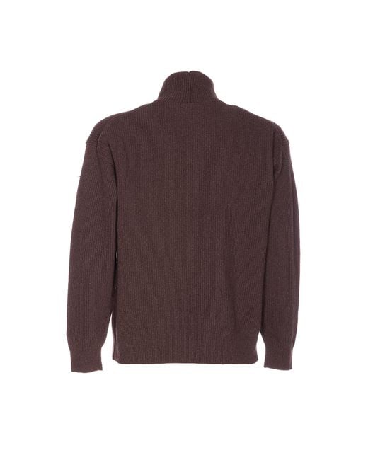 Auralee Brown Sweaters Wool for men