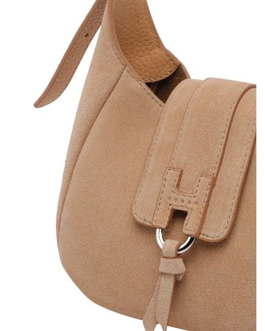 Hogan White Mini Leather Hobo Bag