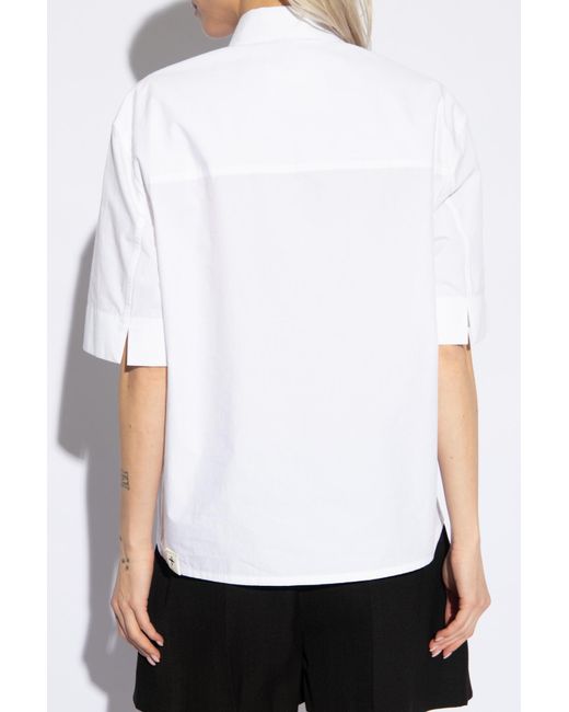 Jil Sander White Shirt With Short Sleeves
