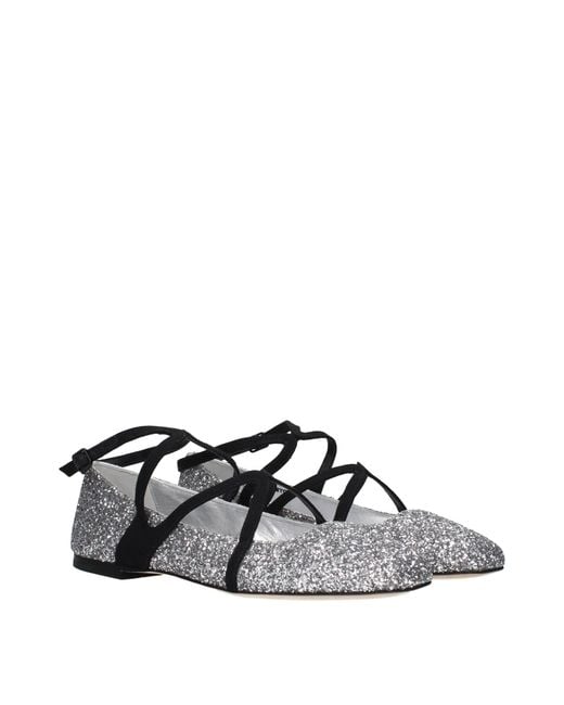 Jimmy Choo Black Plastic Ballet Flats