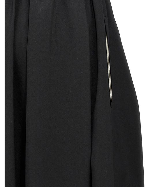 Comme des Garçons Black Wool Midi Skirt