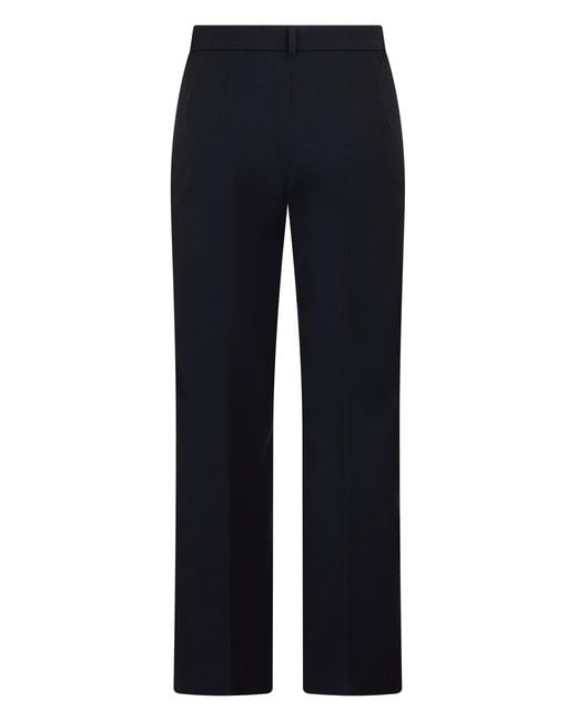 Max Mara Blue Straight Trousers Humanity Cotton