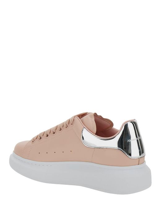 Alexander Mcqueen Woman Pastel Pink Leather Tread Slick Sneakers -  Walmart.com
