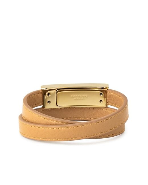 Ferragamo Metallic Hug Gancini Logo Bracelet Accessories Jewelry