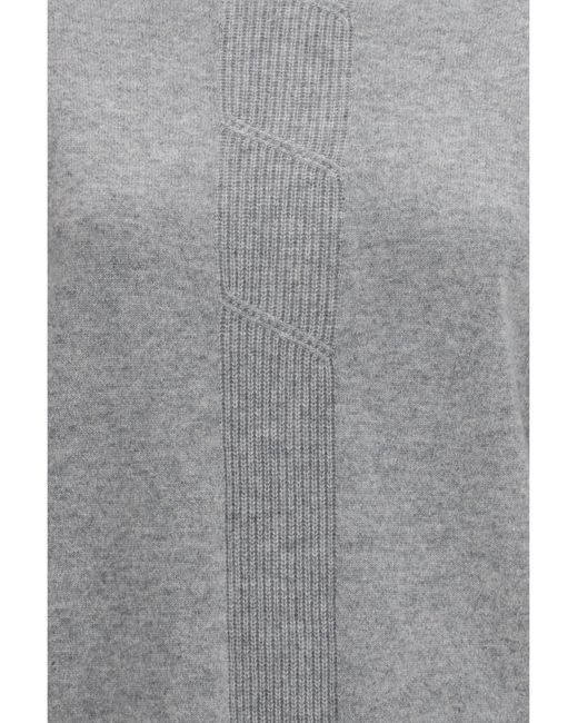 Max Mara Pure Gray Cashmere Sweater Kashmir/Capra Hircus