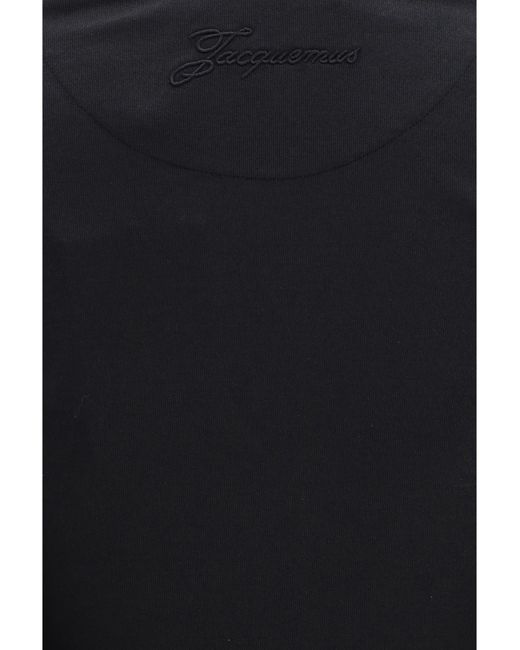 Jacquemus Black Paysan Wrap Top Cotton Shirt