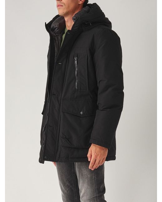 Woolrich Black Arctic Parka Coat for men