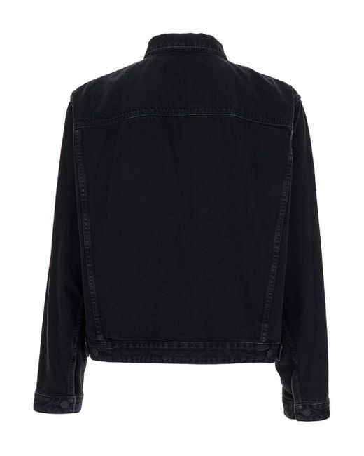 DSquared² Blue Jacket With Classic Collar And Embossed Logo On The Front for men
