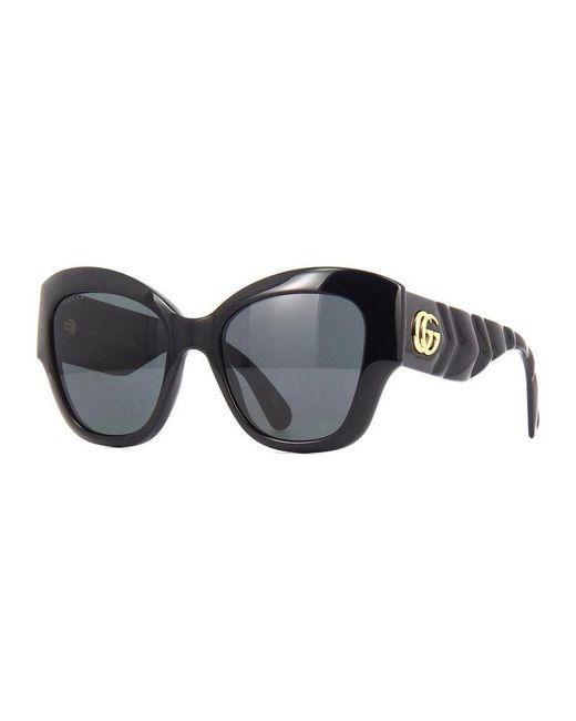 Gucci Black Sunglasses Cat Eye Full Rim, Frame And Lens Gg0808S001