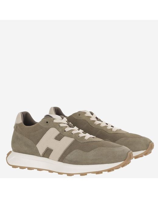 Hogan Gray Sneakers H601 Suede Trainers for men