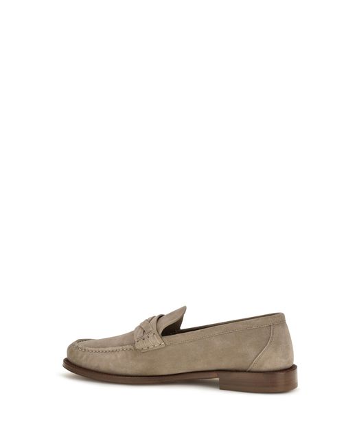 Brunello Cucinelli Multicolor Suede Loafers for men