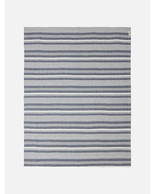 Mc2 Saint Barth Gray Microfiber Extra Large Beach Towel Deauville With Striped Print