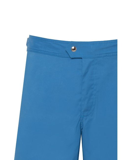 Tom Ford Blue Nylon Swim Shorts With Adjustable Side Straps for men