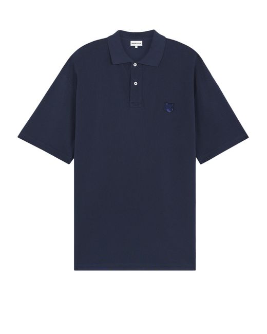 Maison Kitsuné Blue Polo Shirt for men