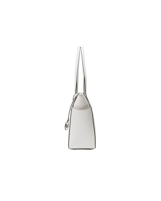 Michael Kors White Tote Bag Leather Tote-Bags