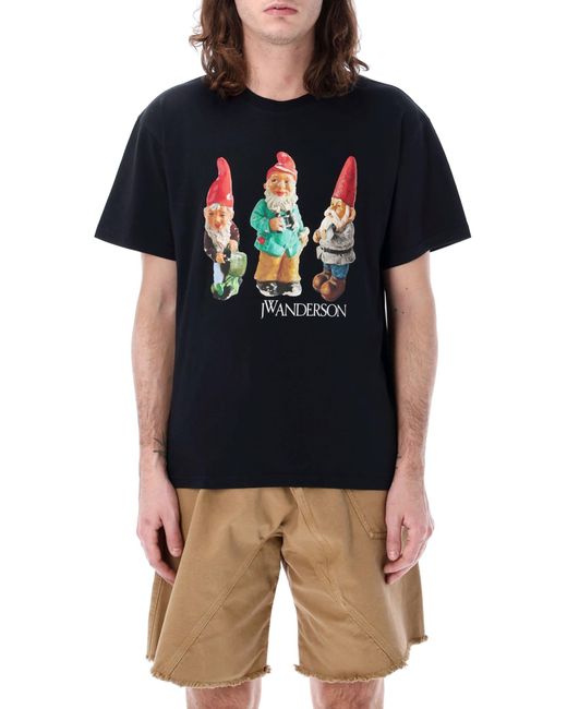 J.W. Anderson Black Gnome Trio T-Shirt for men