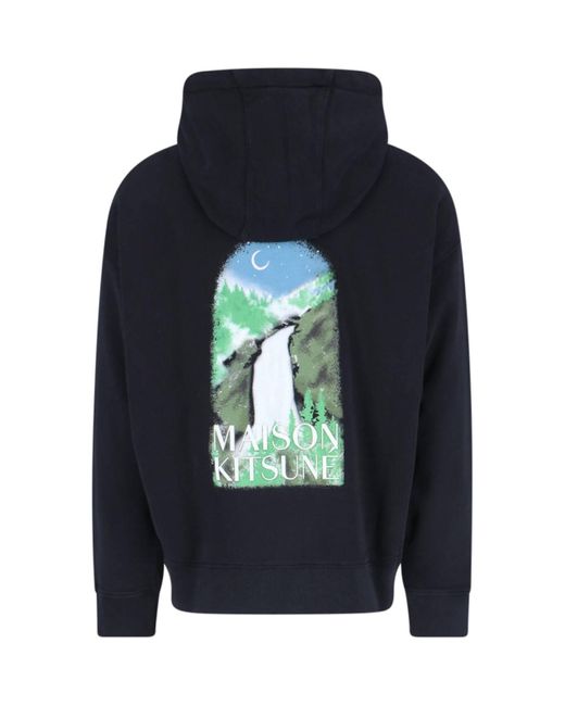 Maison Kitsuné Blue Waterfall Hoodie for men