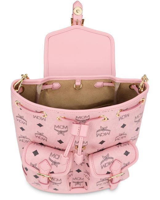 MCM Pink Backpack Synthetic Leather Polyurethane Backpacks