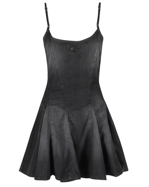DIESEL Black De Spoky S Cotone Lyocell Modal Abito