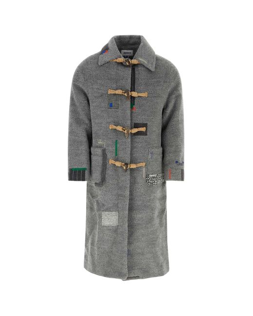 Adererror Gray Wool Blend Coat for men