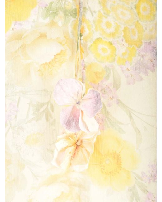 Zimmermann Yellow Harmony Floral Print Blouse