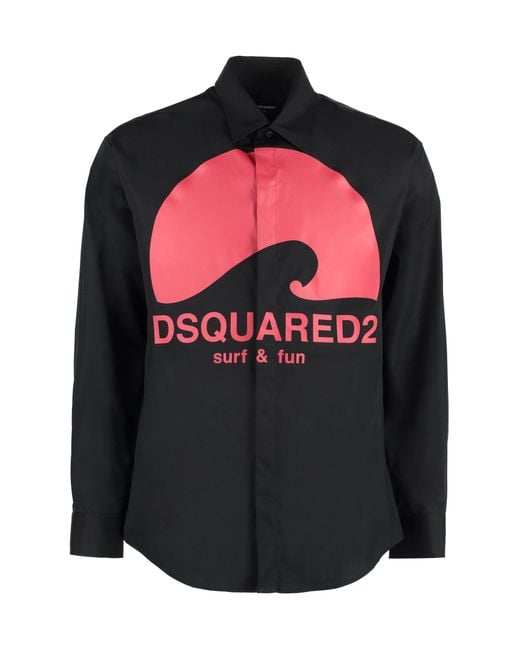 DSquared² Black Cotton Shirt for men
