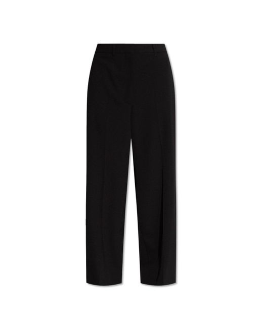 Stella McCartney Black Wool Pleat-front Trousers,