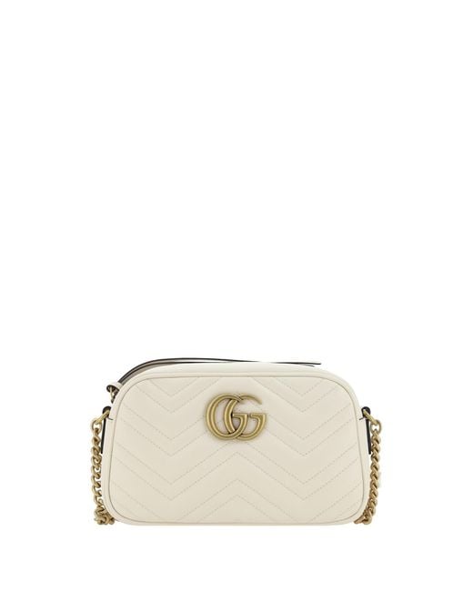 Gucci Natural Marmont Leather Shoulder Bag