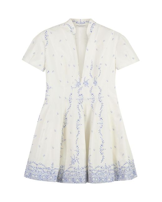 Philosophy Di Lorenzo Serafini White Poplin Mini Dress Cotton