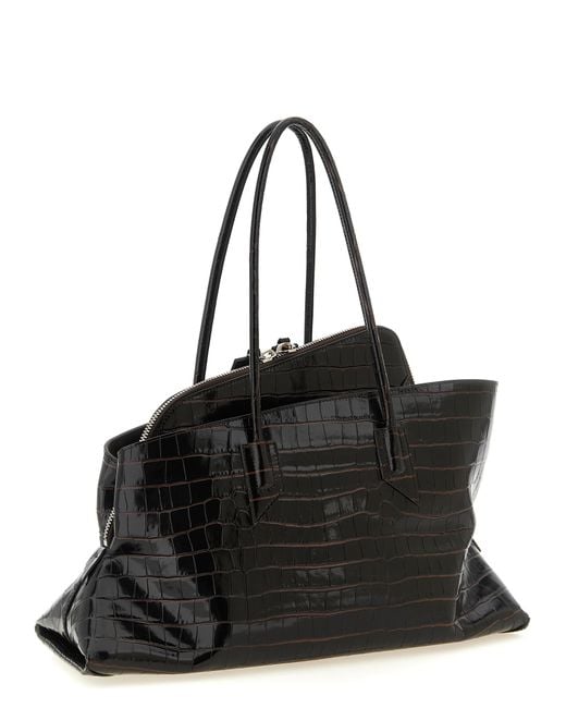 The Attico Black Bovine Leather Shoulder Bag