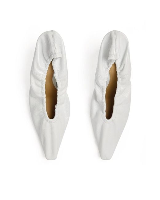 Bottega Veneta White Almond 75Mm Pumps