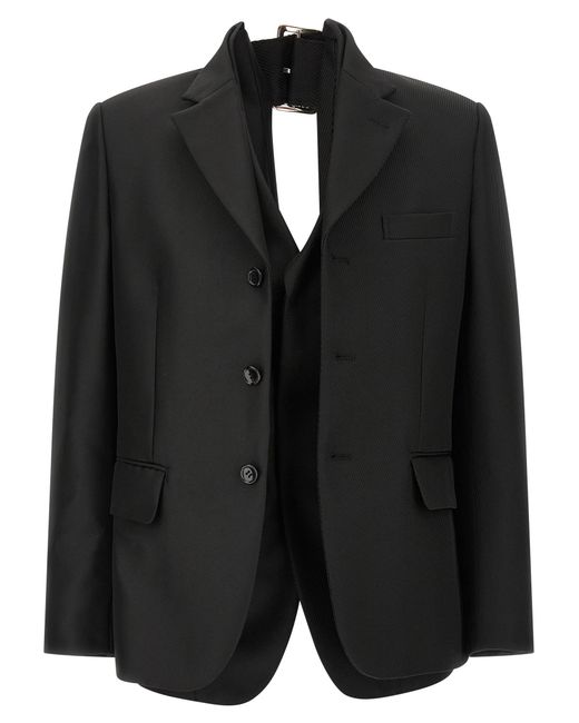 Comme des Garçons Black Double Layer Effect Blazer