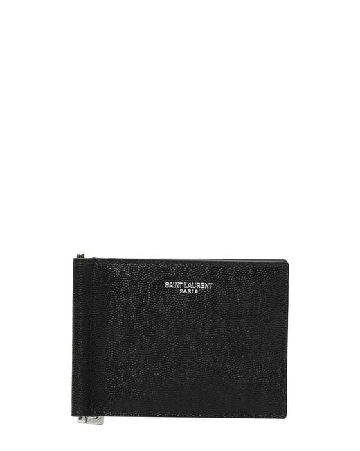 Saint Laurent Black Wallet Calfskin Calf Leather for men
