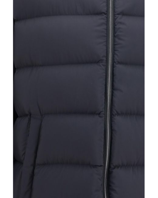 Herno Blue Long Padded Jacket Polyamide Down for men