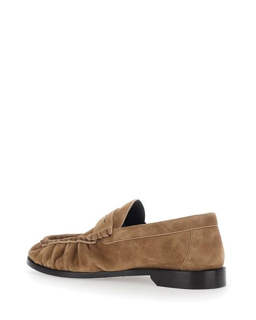 Saint Laurent Brown Loafers Le Loafer Suede