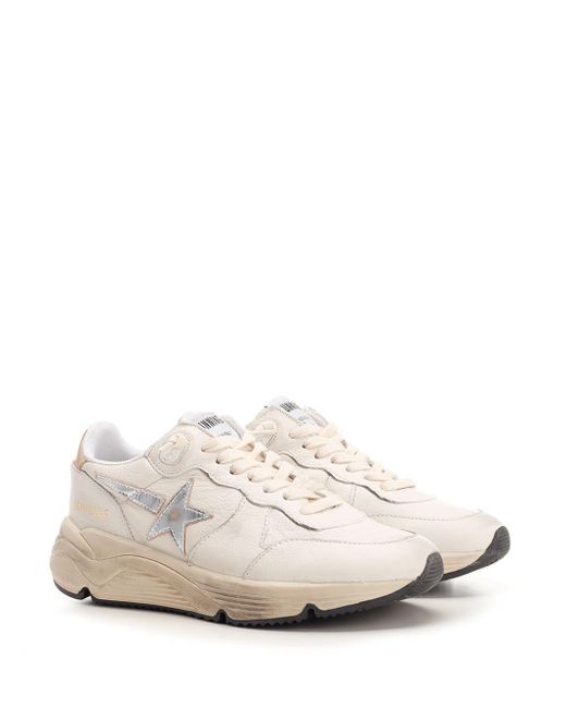 Golden Goose Deluxe Brand White Ivory Running Sole Sneakers