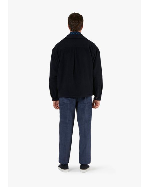 Doppiaa Blue Aartemide Wool Jacket for men