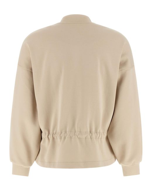 Moorer Natural Tija Sweatshirt Cotton Polyester Elastane
