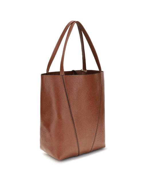 Chloé Brown Shoulder Bag Spin Calf Leather