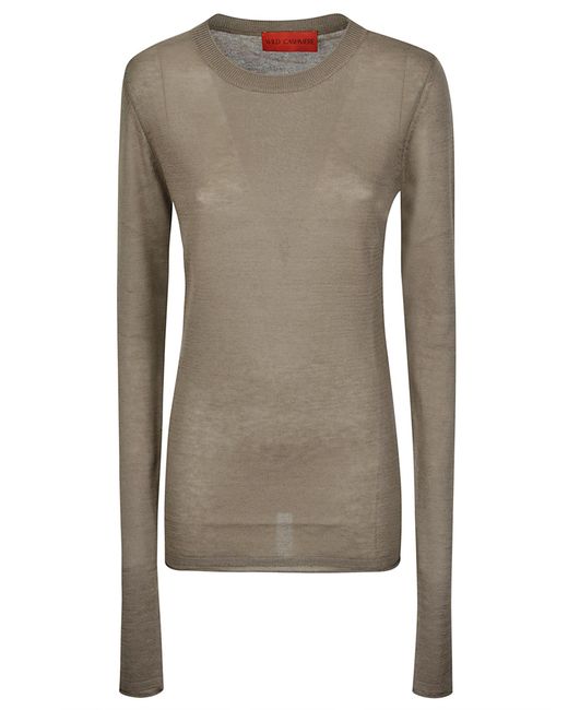 Wild Cashmere Gray Extra Long Sleeve G/neck Sweater