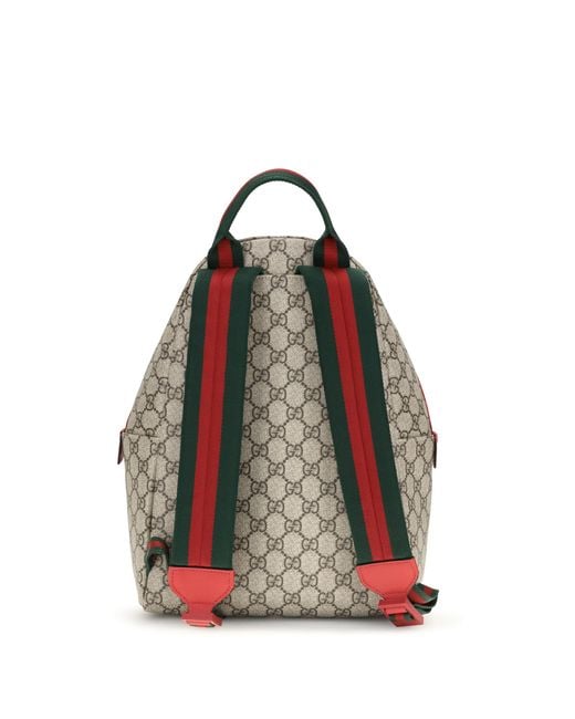 Gucci White Gg Cat Print Backpack For Boy Nylon Backpacks for men