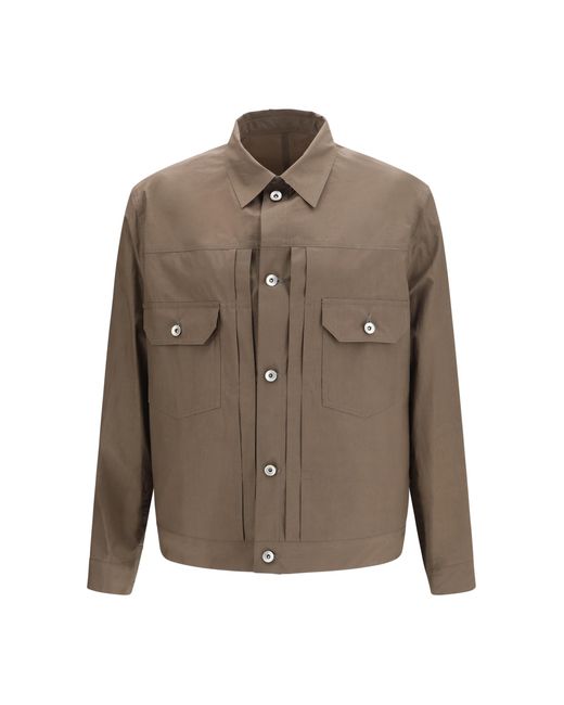 Sacai Brown Cotton Typewriter Jacket for men