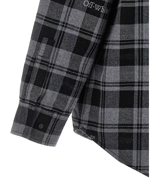 Off-White c/o Virgil Abloh Gray 'Check Flannel Padded' Jacket for men