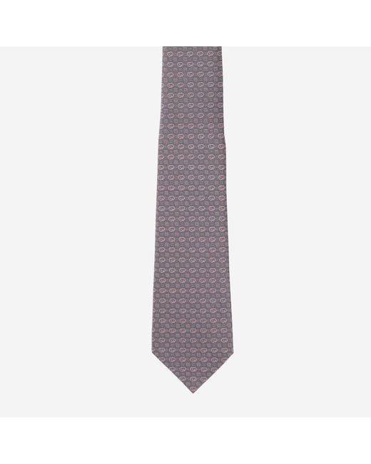 Gucci Purple Silk Tie Jacquard Gg Cross Ties & Bow for men