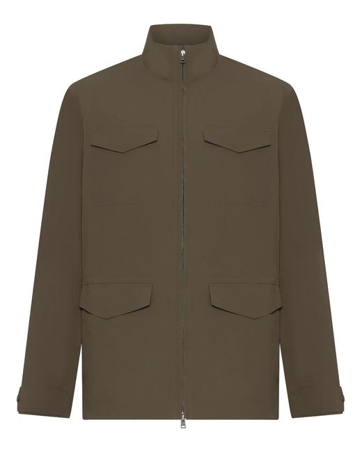 Herno Green Lightweight, High-Necked Jacket for men