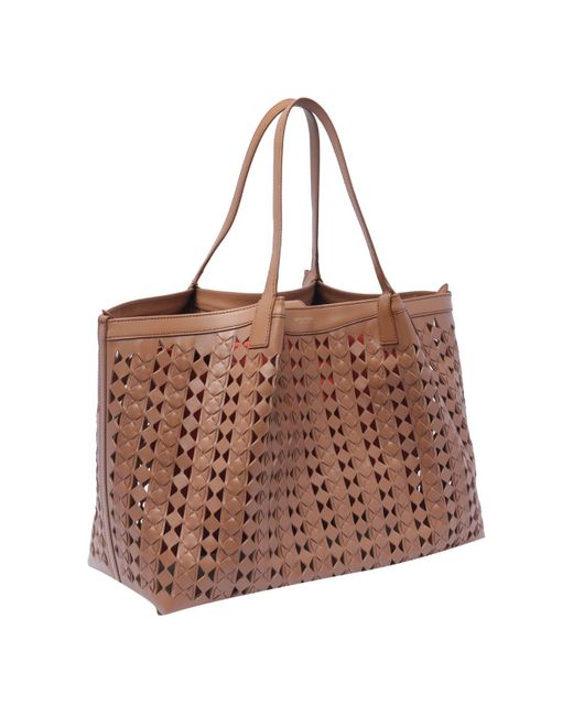 Serapian Brown Secret Mosaico Shoulder Bag