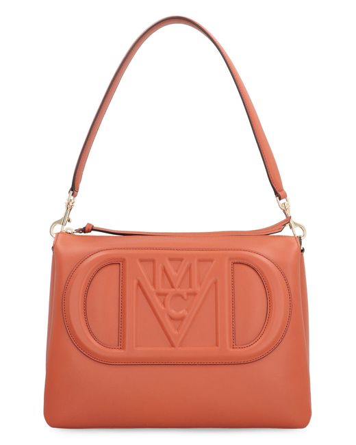 MCM Red Travia Mode Leather Crossbody Bag