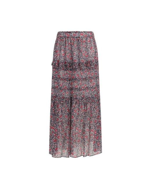 Isabel Marant Purple Cotton Long Skirt