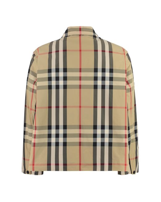 Burberry Natural Checked Jacket Polyamide Raincoats for men