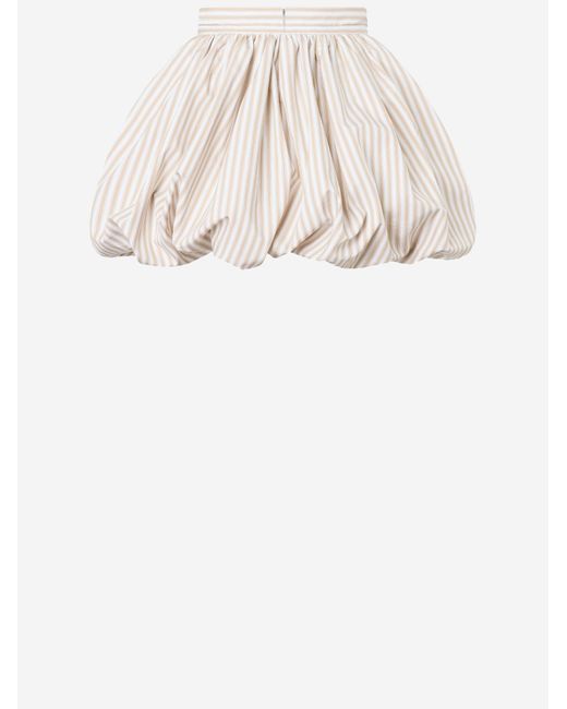 Patou Natural Skirt With Striped Pattern Cotton